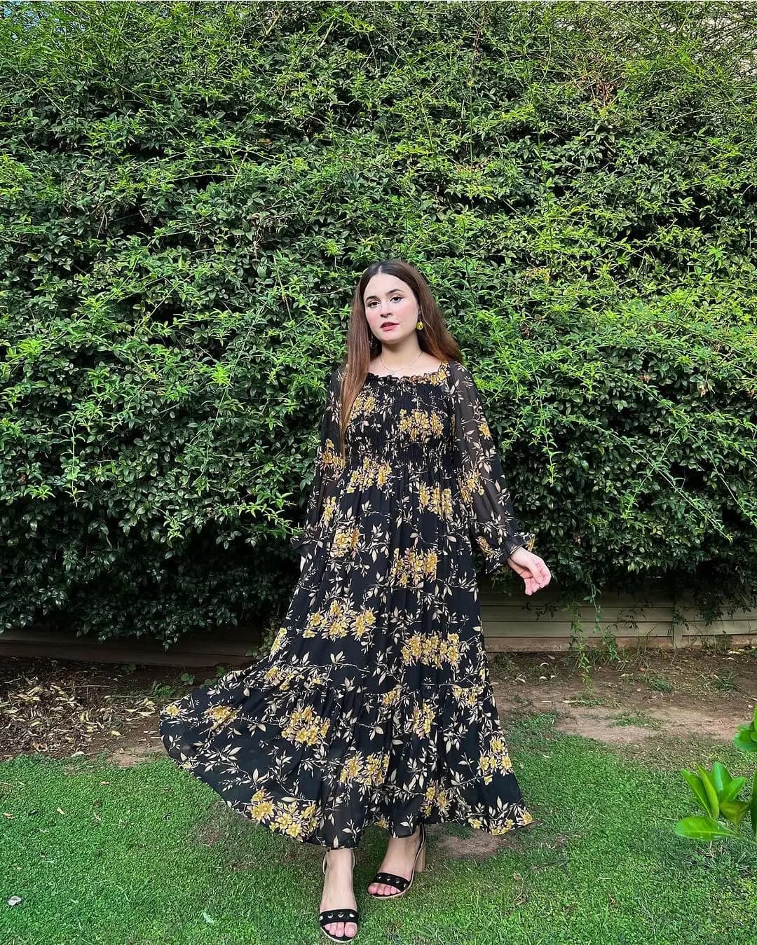 Fire floral printed Frock