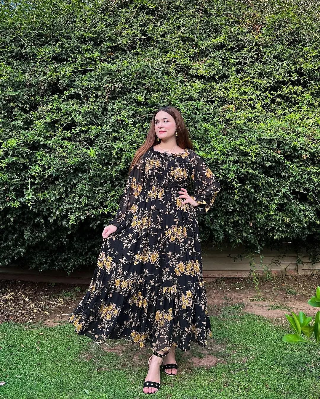 Fire floral printed Frock