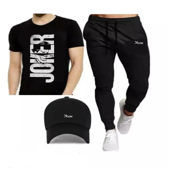 Noom Printed pack of 2 Dtf Sticker T-shirt Down shoulder & Zip Trouser Premium Quality
