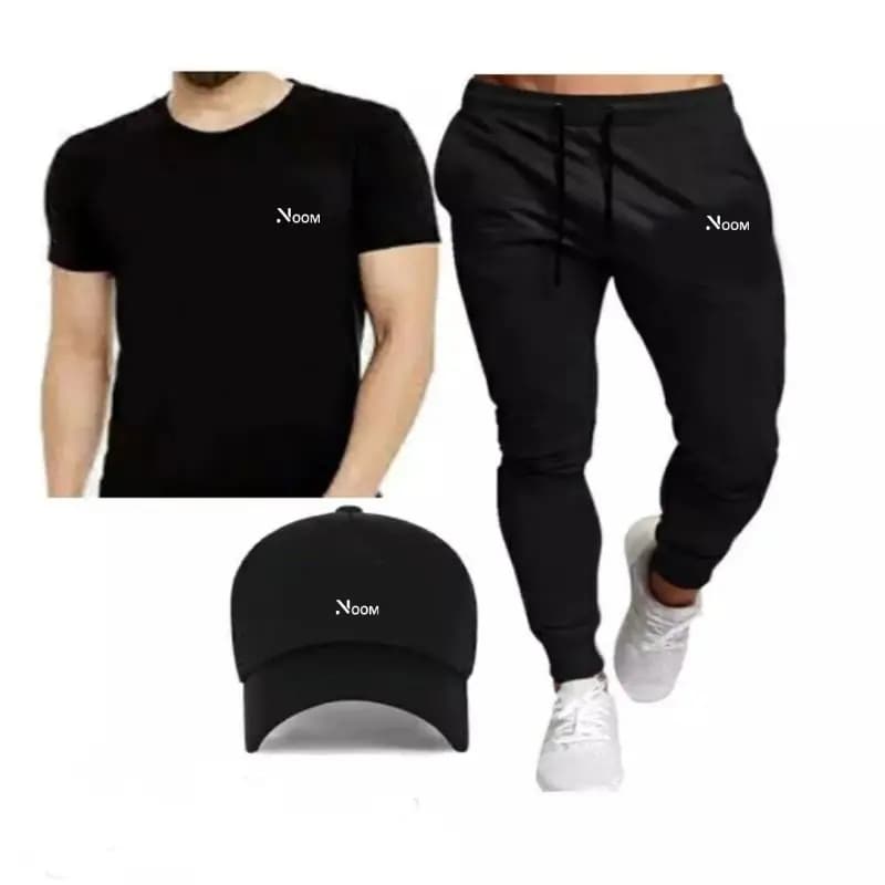 Noom Printed pack of 2 Dtf Sticker T-shirt Down shoulder & Zip Trouser Premium Quality
