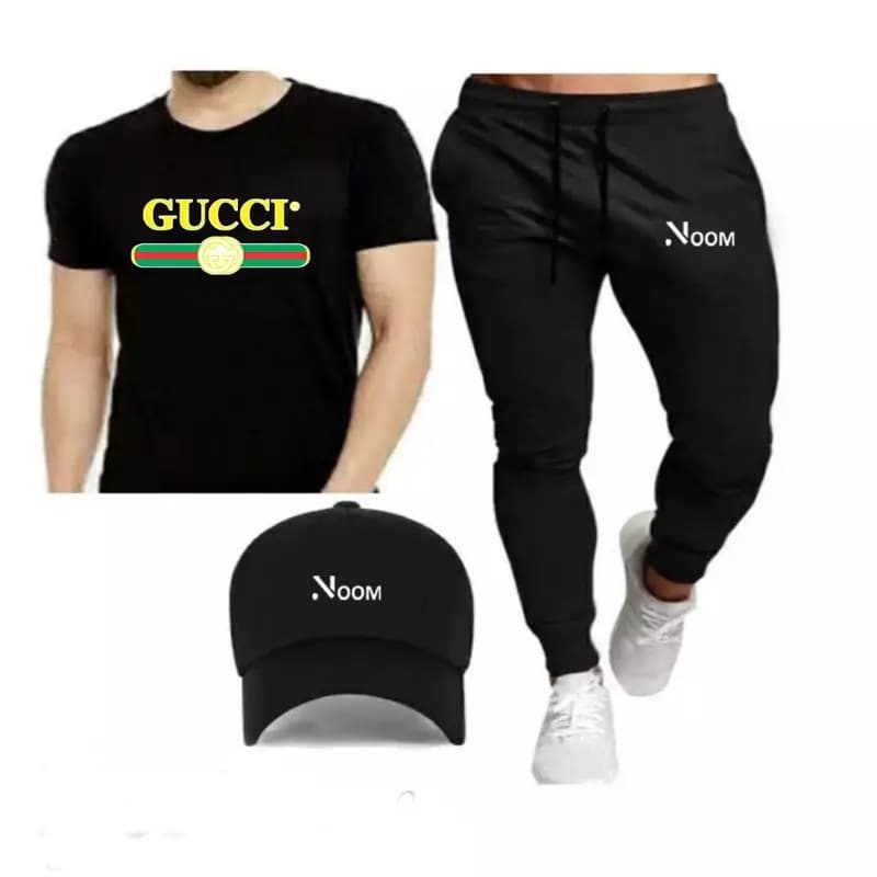 Noom Printed pack of 2 Dtf Sticker T-shirt Down shoulder & Zip Trouser Premium Quality