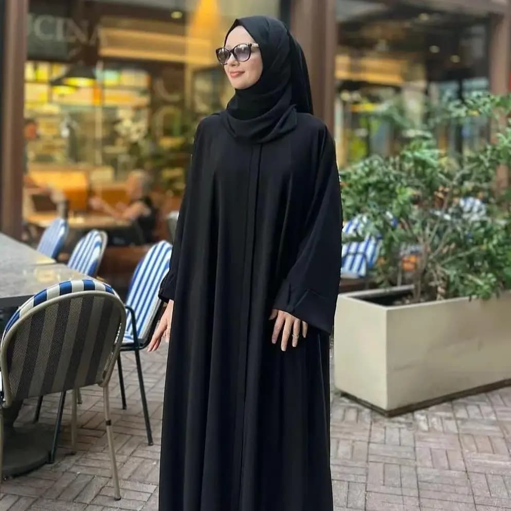 Black Classic Abaya  With Stoller