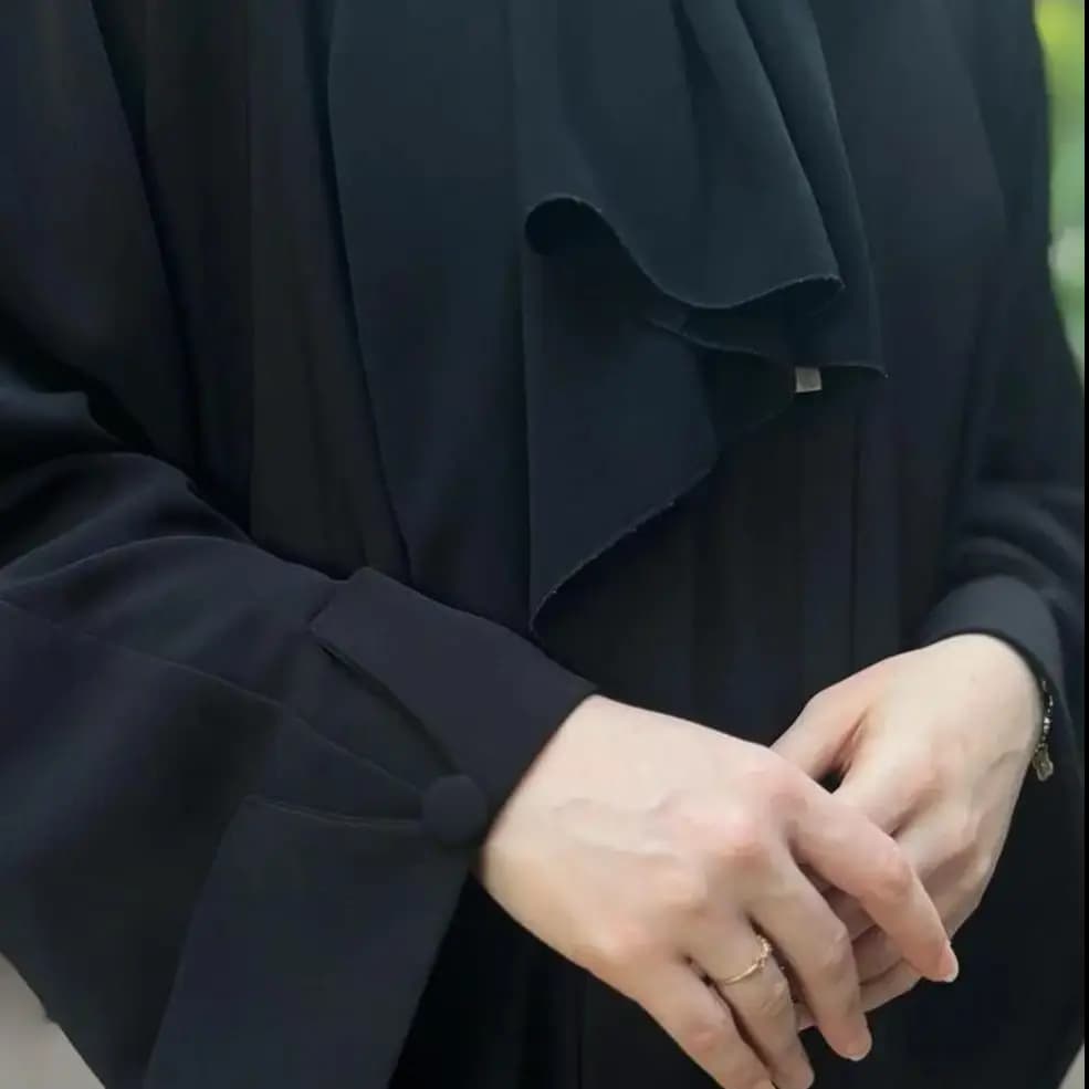 Black Classic Abaya  With Stoller