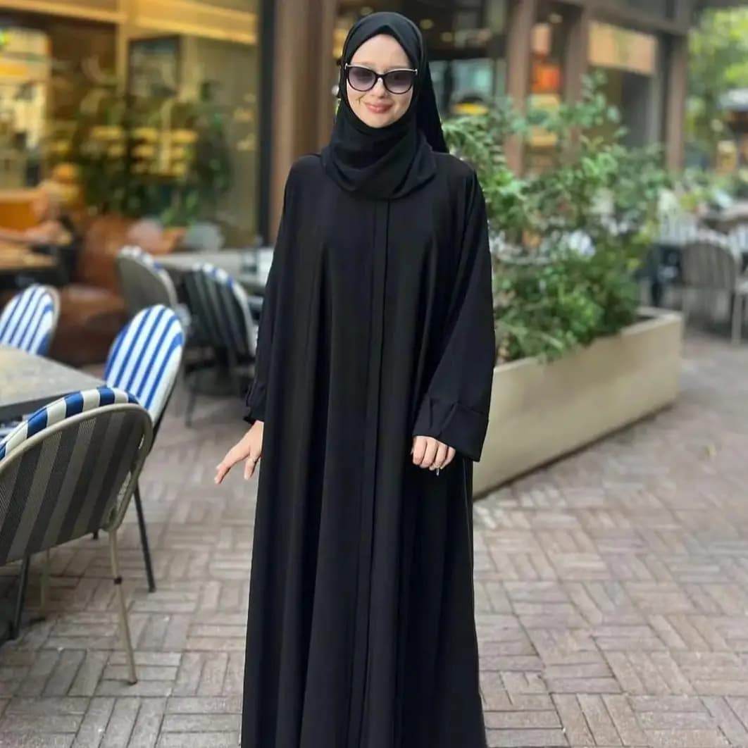 Black Classic Abaya  With Stoller